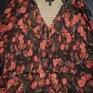 Jessica Simpson Floral Blouse - Pink and Purple